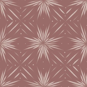 starbursts _ creamy white, copper rose pink _ hand drawn brush stroke artistic winter