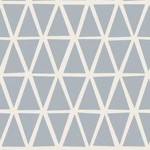 triangles _ creamy white, French grey_ hand drawn simple geometric