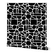 Black & White Geometric Shapes | Large