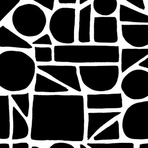 Black & White Geometric Shapes | Large