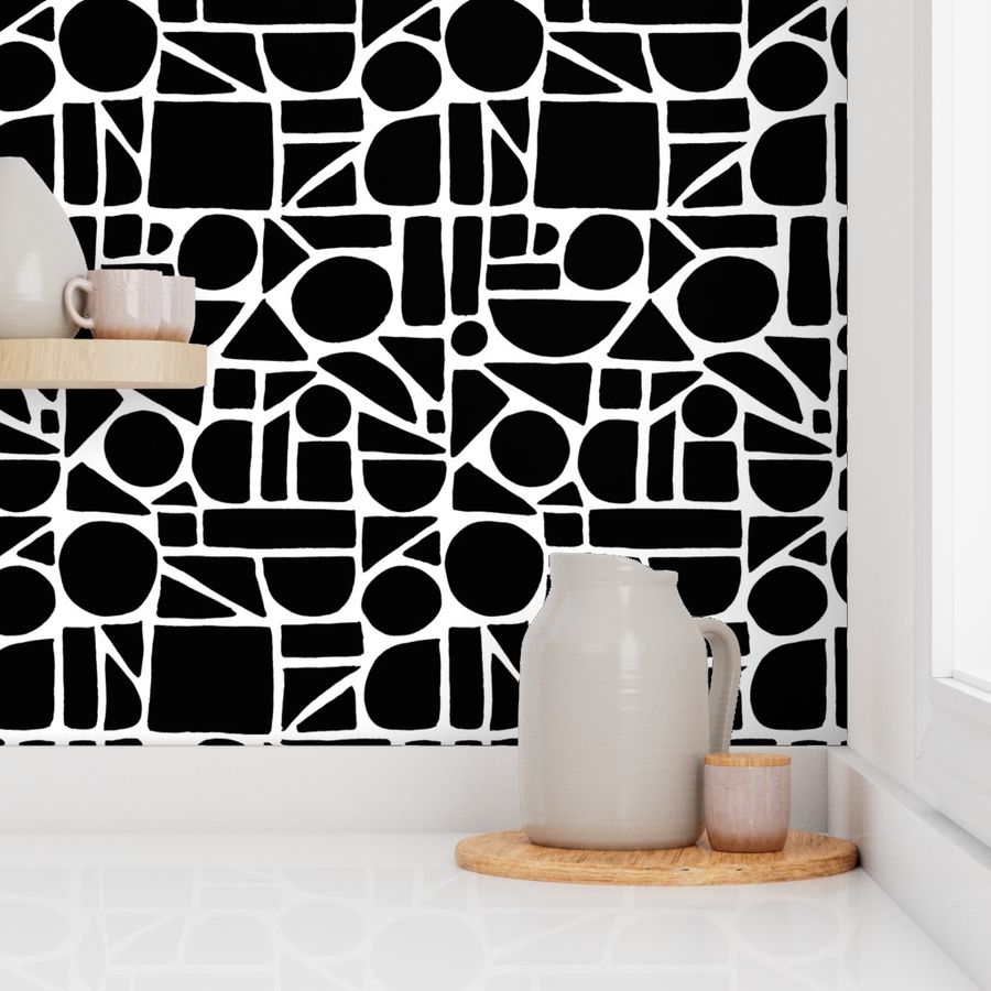 Black & White Geometric Shapes | Medium