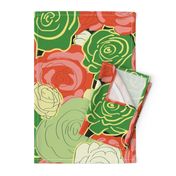 Chaotic Ranunculus Vintage Style - Trippy 70s Floral - Large Scale