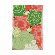 Chaotic Ranunculus Vintage Style - Trippy 70s Floral - Large Scale