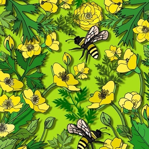 Buttercup Meadow (large scale Chartreuse)