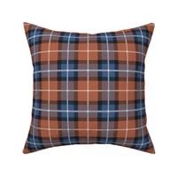 classic Tartan wtih rost brown, with blue, black and Eggshell - small scale