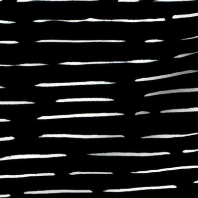Birch Bark | Black | Medium | Horizontal Stripes