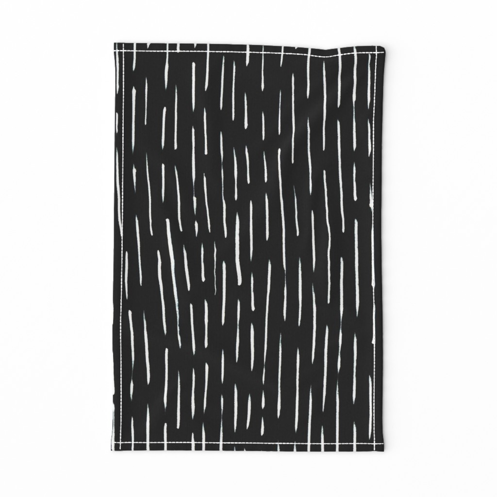 Birch Bark | Black | Medium | Vertical Stripes