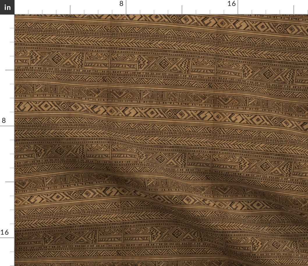Tiki Polynesian Tribal Tapa Cloth 