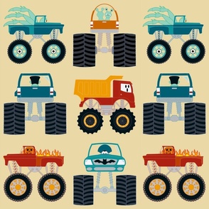 "Monster's" Trucks! (Midsize) (Light Background)
