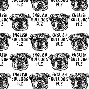 English Bulldog Plz_ 8x8