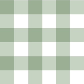 3" gingham checkers forest shade green/large