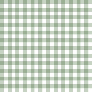 0.75" gingham checkers forest shade green/small