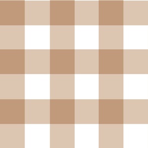 3” gingham checkers/tan/large