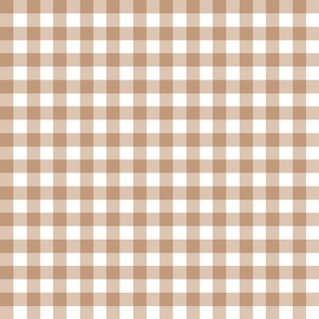 0.75” gingham checkers/tan/small