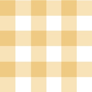 3” gingham checkers/dusky lemon yellow/large