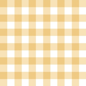 1.5” gingham checkers/dusky lemon yellow/medium