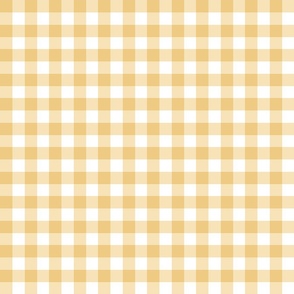 O.75” gingham checkers/dusky lemon yellow/small