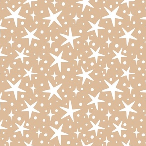 stars on wheat light beige/large