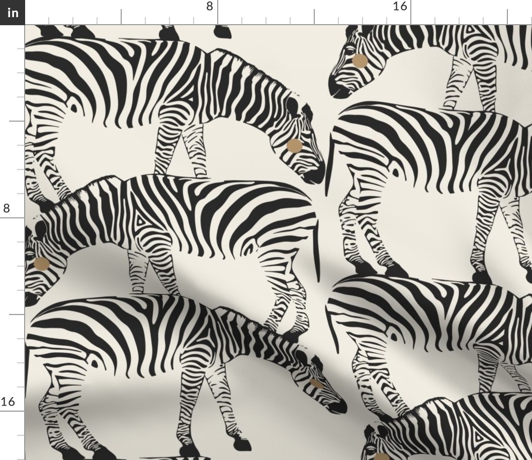 baby zebra _ creamy white, lion gold, raisin black _ baby animal wild safari nursery