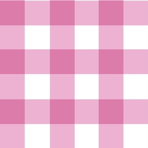3" gingham checkers/vibrant pink/large