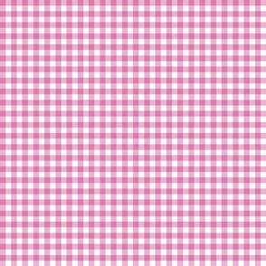 3/8" gingham checkers/vibrant pink/extra small tiny
