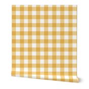 1.5" gingham checkers/yellow/medium