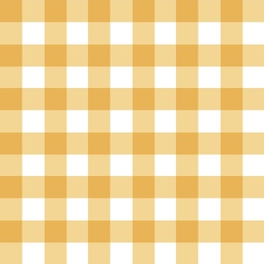 1.5" gingham checkers/yellow/medium