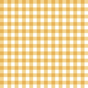 0.75" gingham checkers/yellow/small
