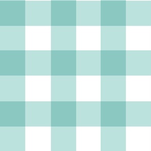 3" gingham checkers/mint/large