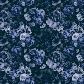 Floral Baroque Opulence Midnight Blue Extra Small