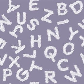 small dusty purple grape scattered abc , back to school non directional alphabet by art for joy lesja saramakova gajdosikova design