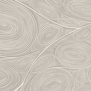 concentric doodle _ cloudy silver taupe_ creamy white_ line