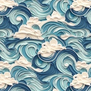 Quirky Quilled Sea Swirls