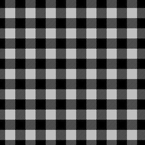 Grey and Black Buffalo Plaid Check