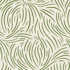 Textured Swirls in olive green - 12x12
