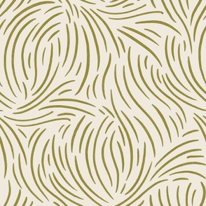 Textured Swirls in chartreuse - 12x12