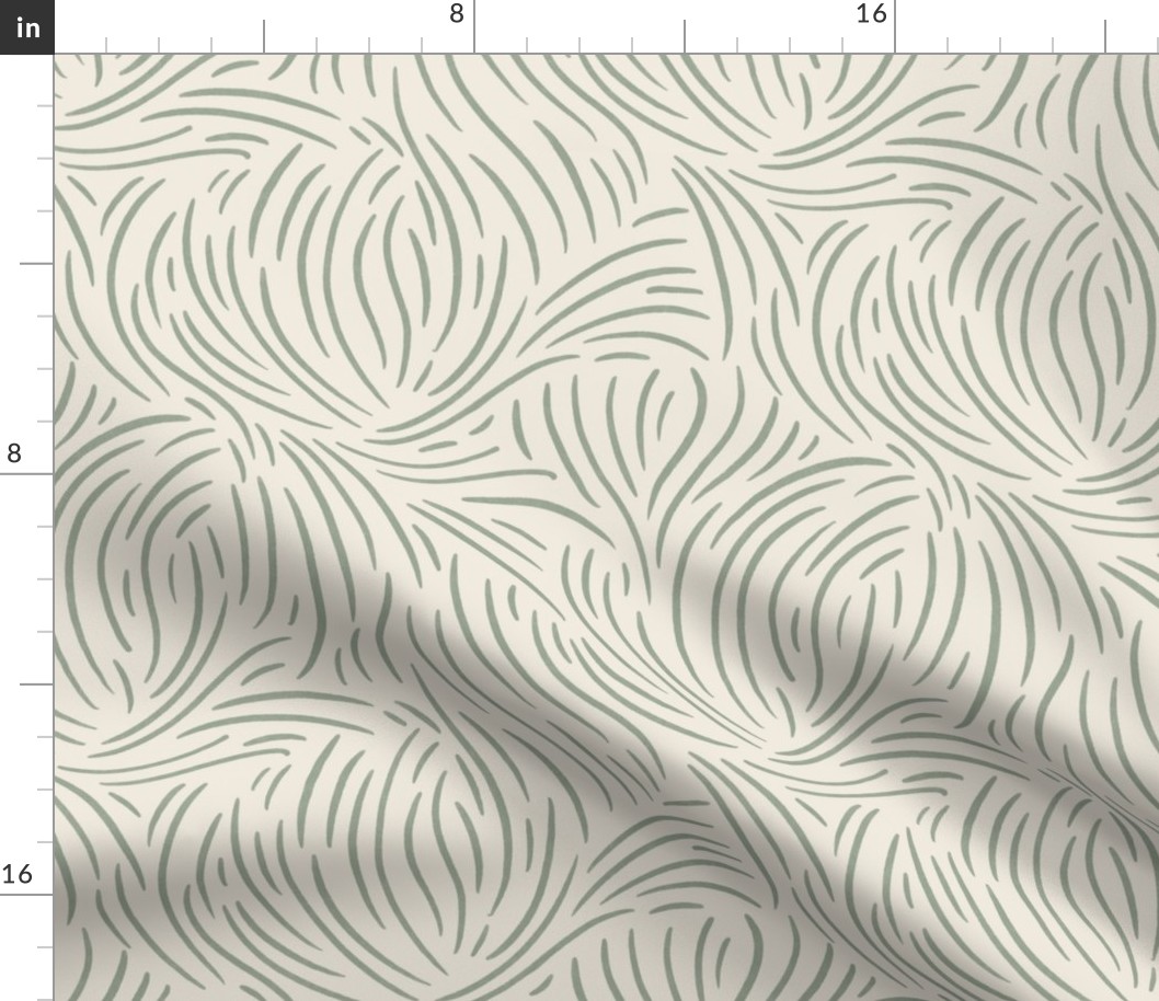 Textured Swirls in sage - 12x12