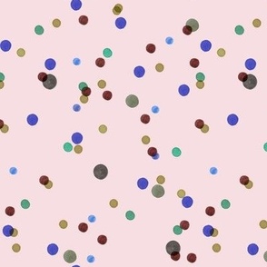 Watercolor Polka Dots - Pink