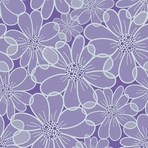 Goodnight Irene, Gauzy Flowers on Lavender