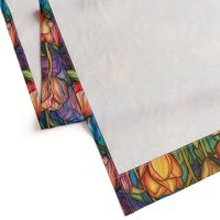 Stained Glass Watercolor Tulips Florals