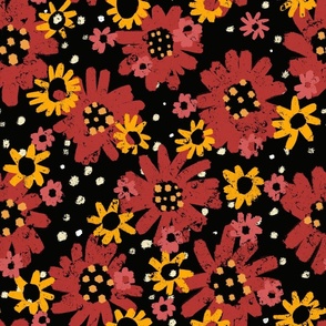 Funky_Sunflowers_-Black_Orange_Red
