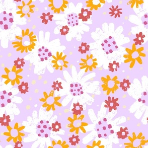 Funky_Sunflowers_-Lilac_White_Orange_Raspberry