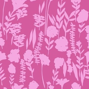 medium // Wildflowers Ditsy Pink on Raspberry // 8”