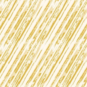 Painted Diagonal Watercolor Stripe - Butterscotch Yellow on White