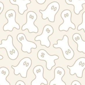 beige and white ghost fabric for halloween