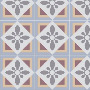 French Chateau Tiles Flower