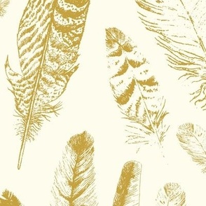  yellow and cream feather mix 