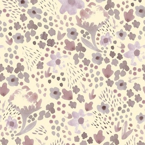 Watercolor Floral - Pink Cream