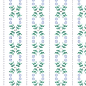 Hydrangea Trellis - Large 5 Inch Fabric Repeat | 11.5 Inch Wallpaper Repeat