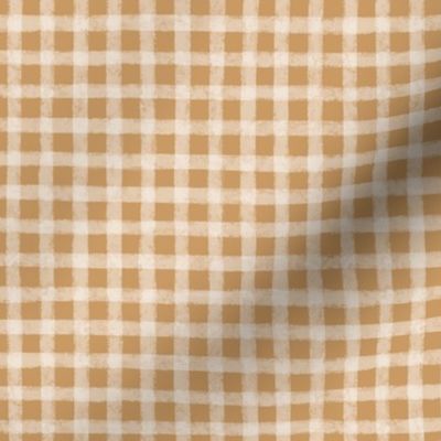 Daisy Light Pumpkin Gingham Plaid